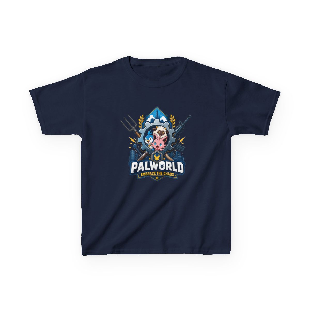 Palworld "Palworld: Embrace the Chaos" Unisex Kids Tee - alternate angle 3, merchandise