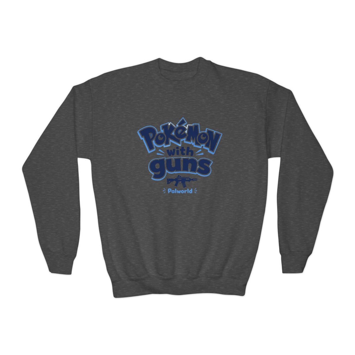 Palworld "Pokémon with guns" Kids Crewneck - alternate angle 2, merchandise