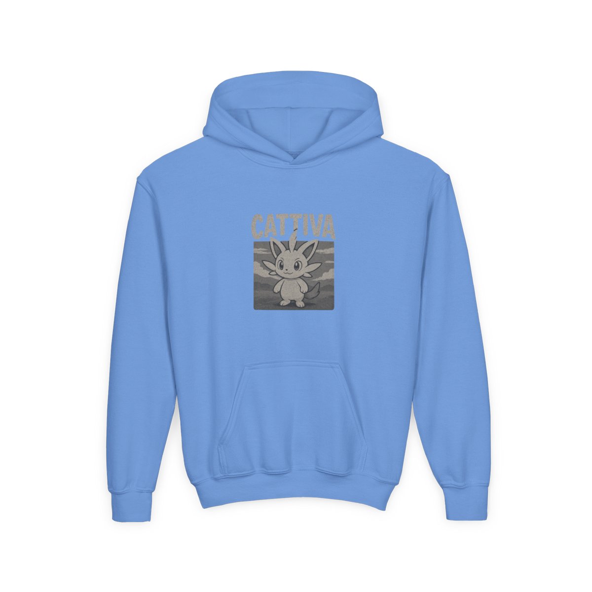 Palworld Cattiva Nature Portrait Pullover Kids Hoodie - alternate angle 5, merchandise