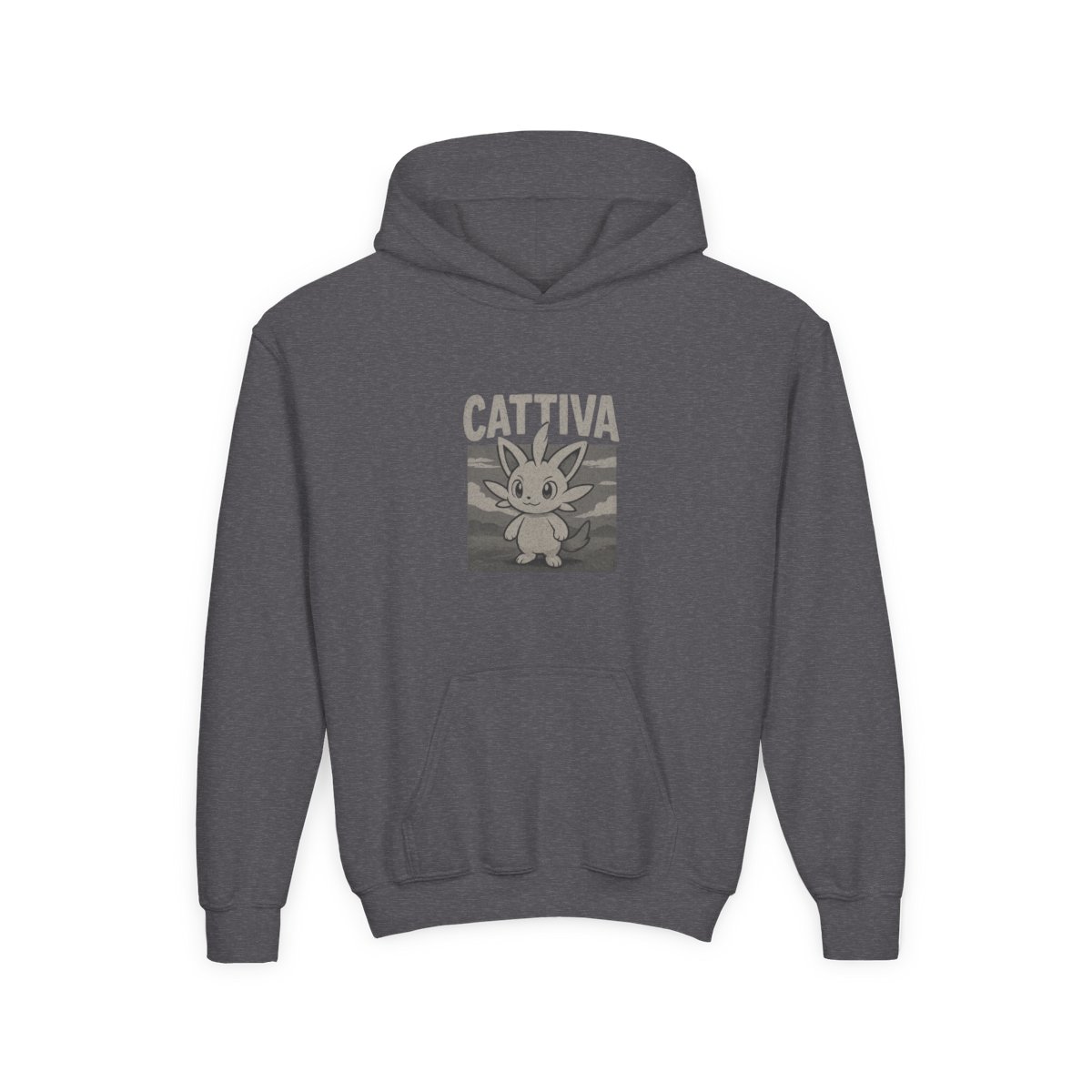 Palworld Cattiva Nature Portrait Pullover Kids Hoodie - alternate angle 4, merchandise