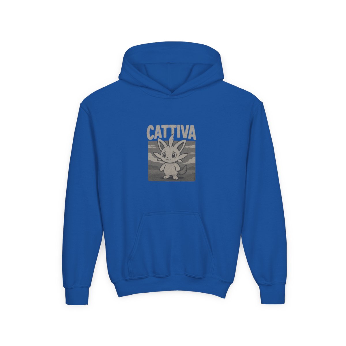 Palworld Cattiva Nature Portrait Pullover Kids Hoodie - alternate angle 5, merchandise