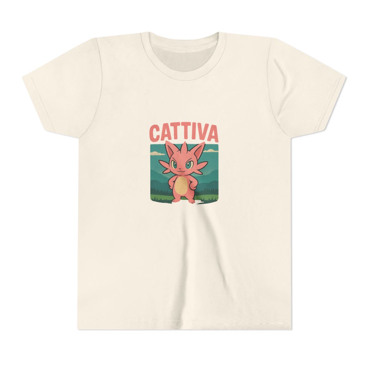 Palworld Cattiva Nature Portrait V-Neck Kids T-Shirt
