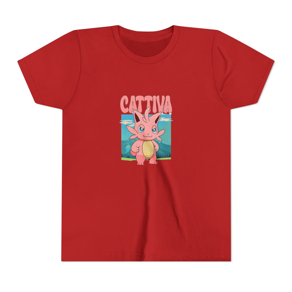Palworld Cattiva Nature Scene Character Portrait Video Game Kids T Shirt