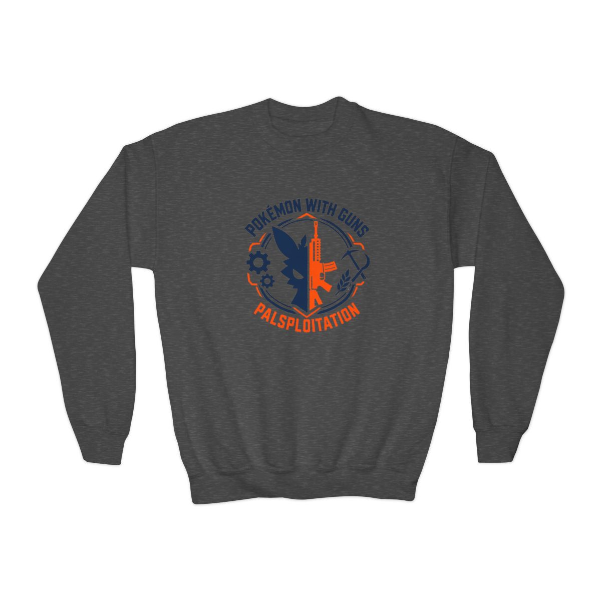 Palworld "Pokémon with Guns" Kids Crewneck - alternate angle 2, merchandise