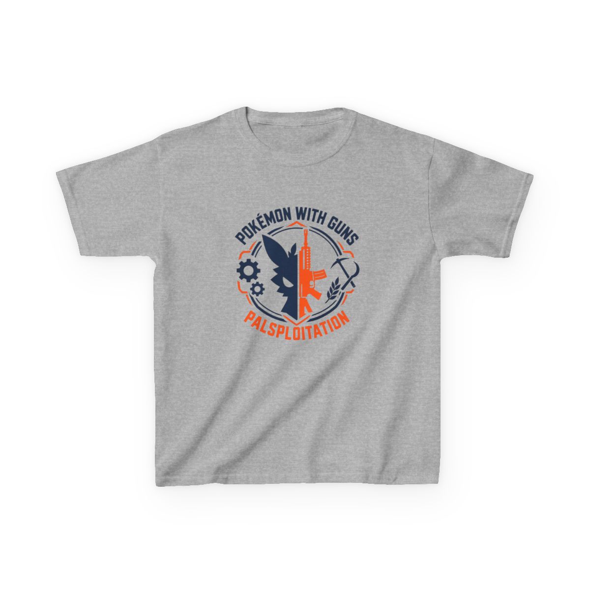 Palworld "Pokémon with Guns" Unisex Kids Tee - alternate angle 2, merchandise